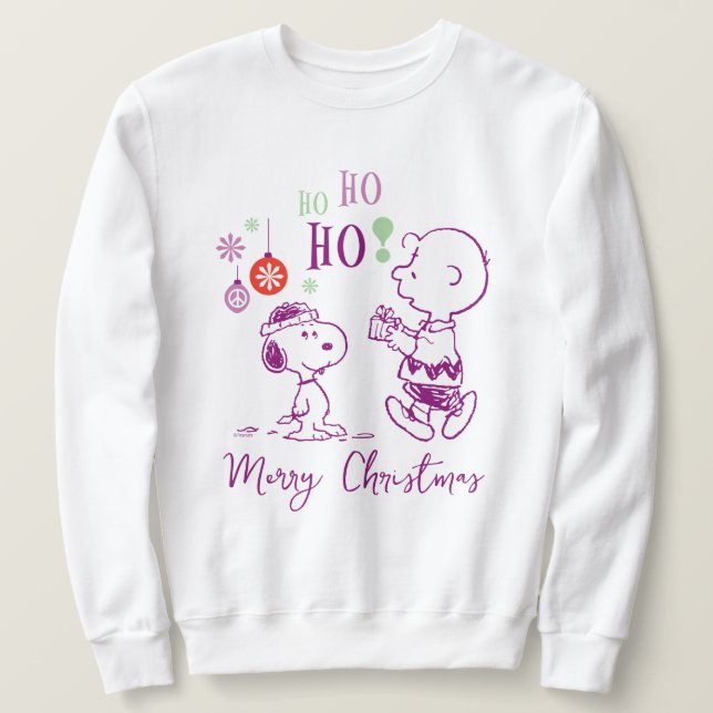 Sudadera Cacahuetes | Snoopy y Charlie Brown Ho Ho Ho Ho (Anverso del diseño)