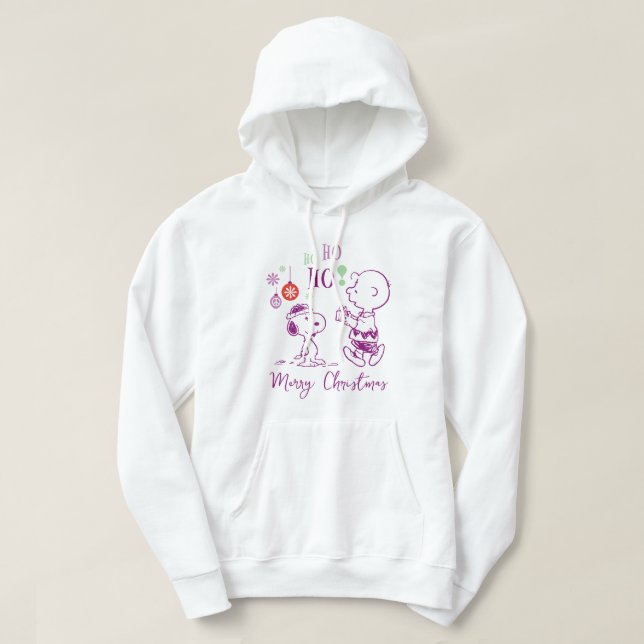 Sudadera Cacahuetes | Snoopy y Charlie Brown Ho Ho Ho Ho (Diseño del anverso)