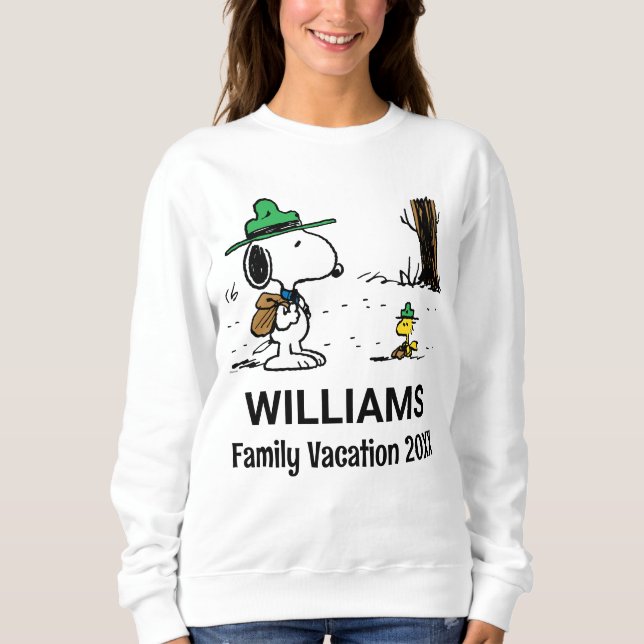 Sudadera Cacahuetes | Vacaciones Snoopy & Woodstock Family (Anverso)