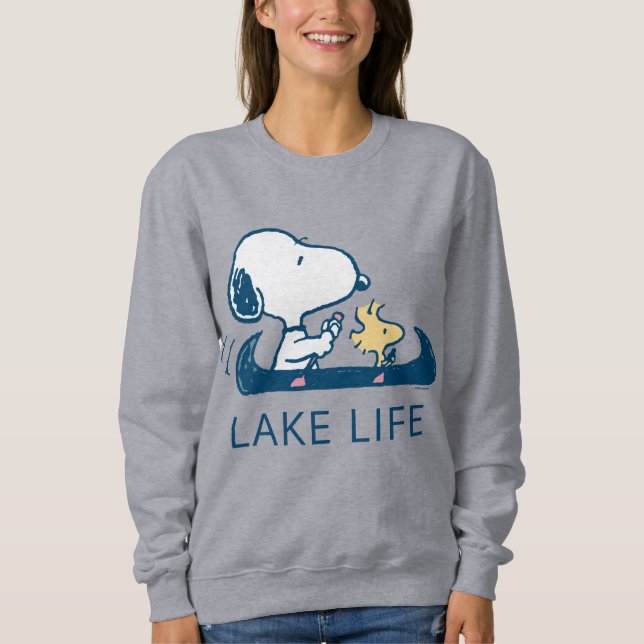 Sudadera Cacahuetes | Vida útil del lago Snoopy y Woodstock (Anverso)
