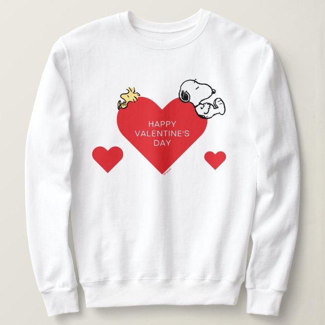 Sudadera Cacahuetes | Woodstock y Snoopy Valentine (Anverso del diseño)