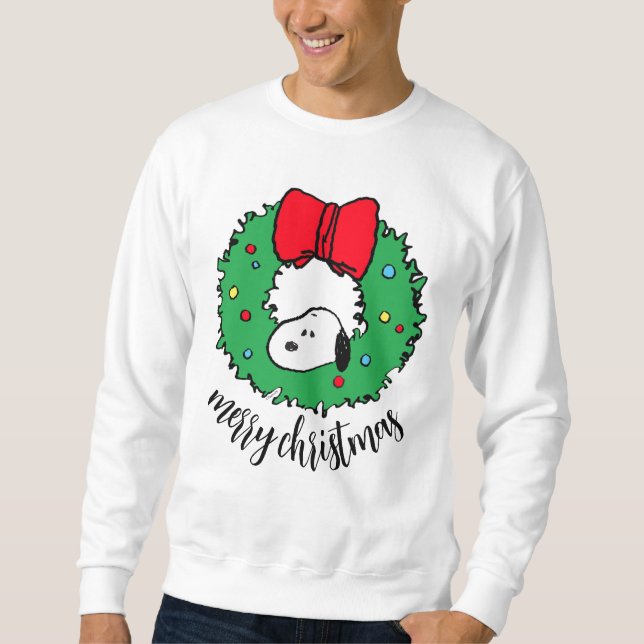 Sudadera Cacahuetes | Wreath & Bow Navidades Snoopy (Anverso)