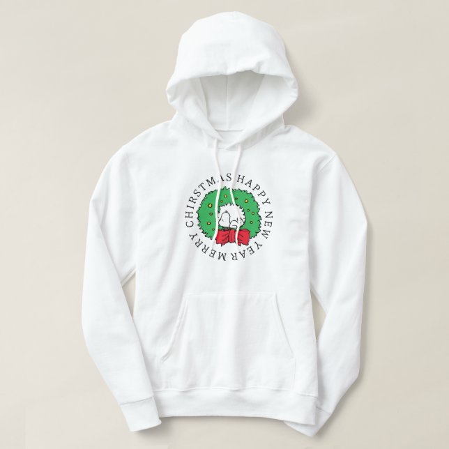 Sudadera Cacahuetes | Wreath de Navidades Snoopy (Diseño del anverso)