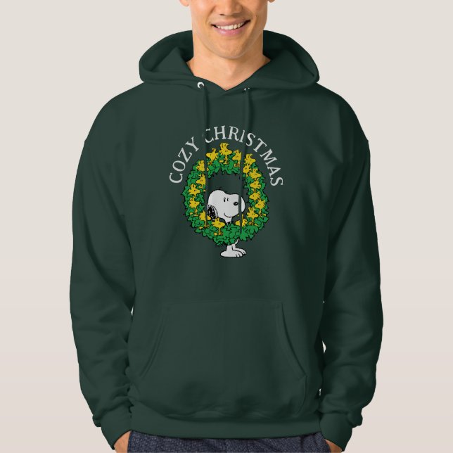 Sudadera Cacahuetes | Wreath de Navidades Snoopy y Woodstoc (Anverso)