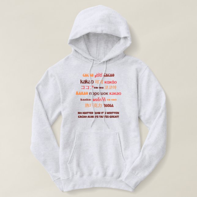 Sudadera CACAO internacional vibrante (Diseño del anverso)