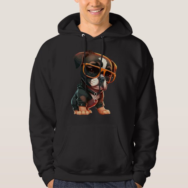 Sudadera Cachorro Adorable con Gafas de Sol (Anverso)
