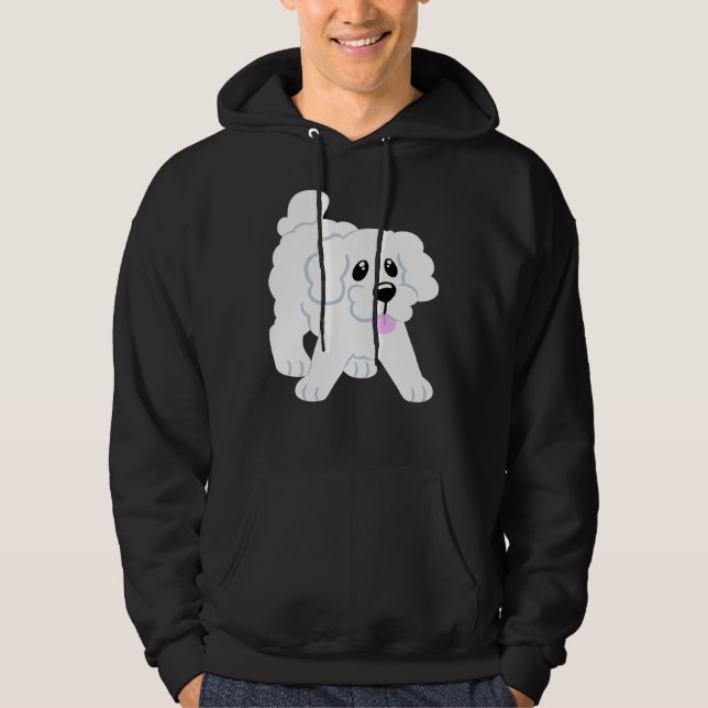 Sudadera Cachorro blanco simple cachorro azul (Anverso)