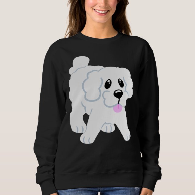 Sudadera Cachorro blanco simple cachorro azul (Anverso)