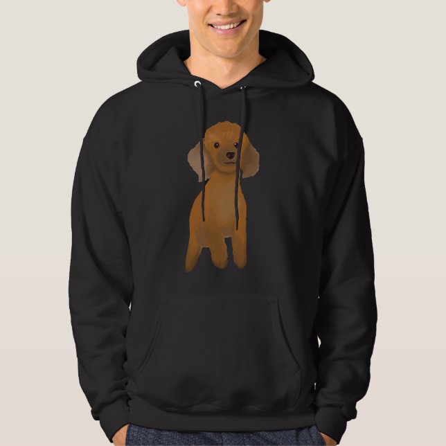 Sudadera Cachorro de caniche marrón (Anverso)