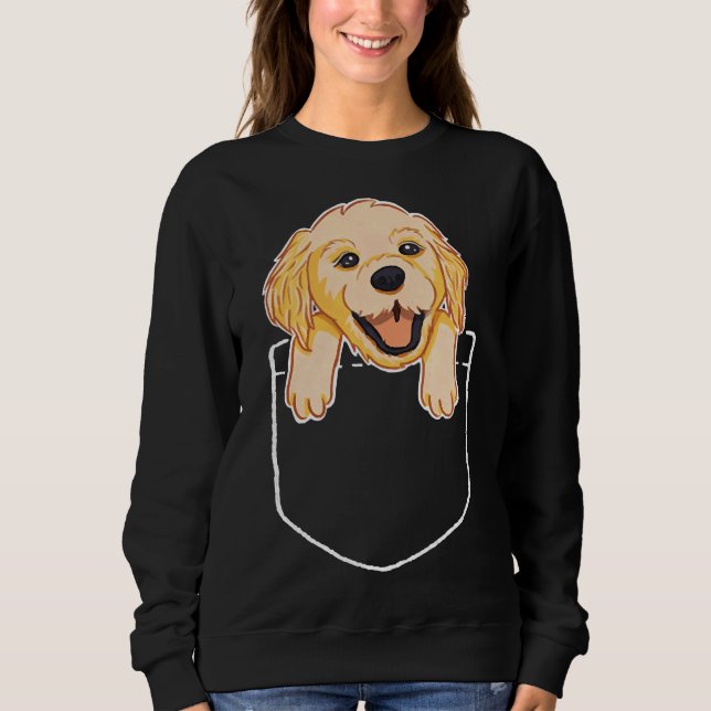 Sudadera Cachorro De Labrador En Perro De Bolsillo De Pecho (Anverso)