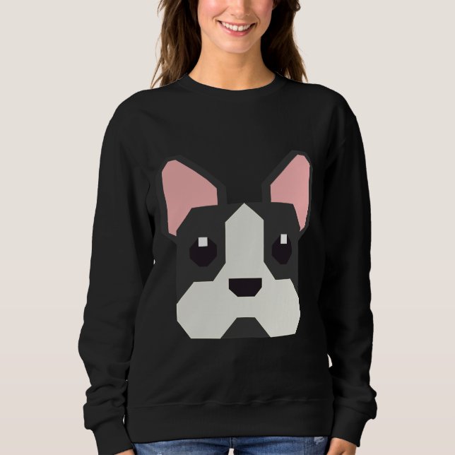 Sudadera Cachorro de Perro Terrier de Boston (Anverso)