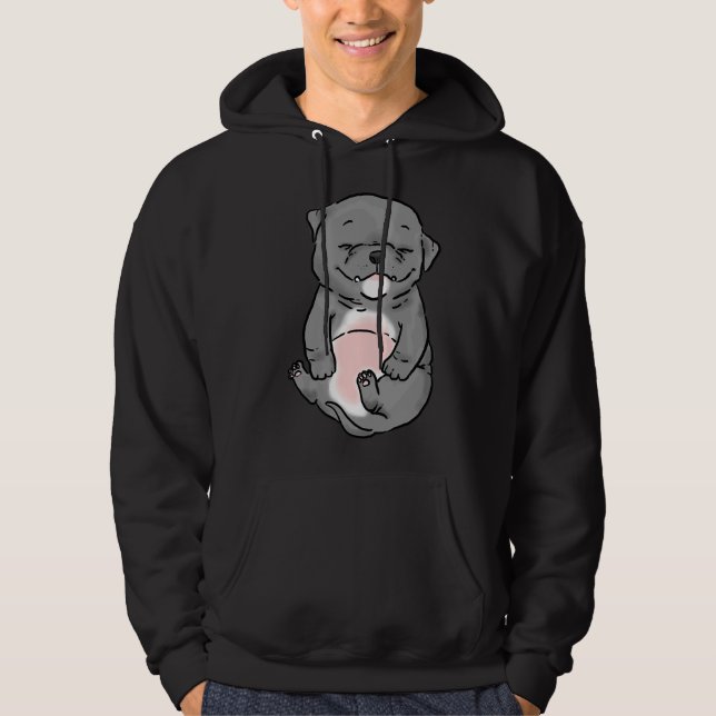 Sudadera Cachorro de Pitbull Gris (Anverso)