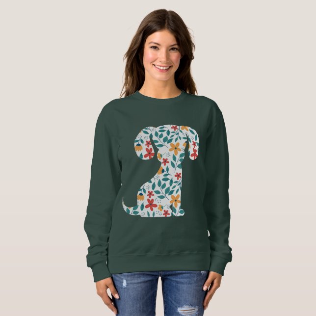 Sudadera Cachorro floral (Anverso completo)