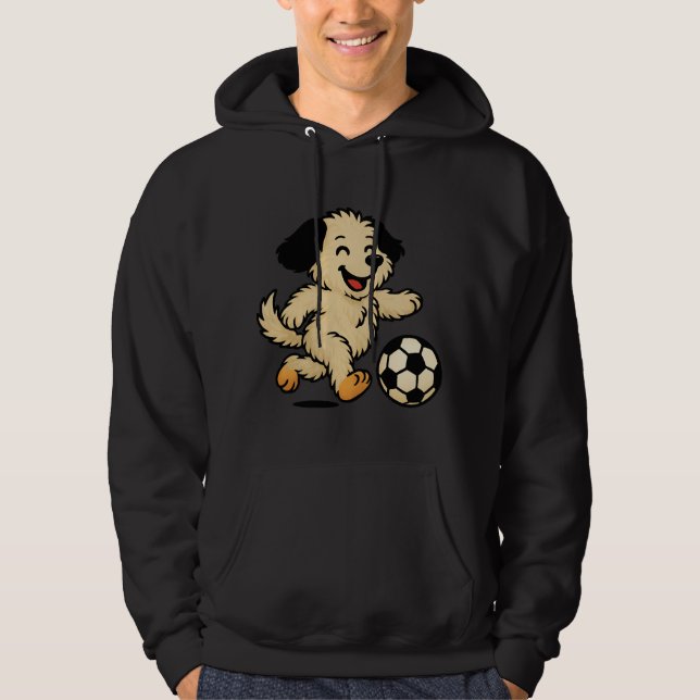 Sudadera Cachorro jugando fútbol (Anverso)