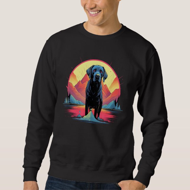 Sudadera Cachorro labrador retriever negro lindo (Anverso)