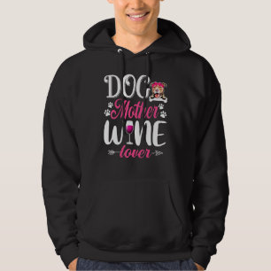 Sudadera Cachorro lindo madre vino Pitbull Perro Día de la