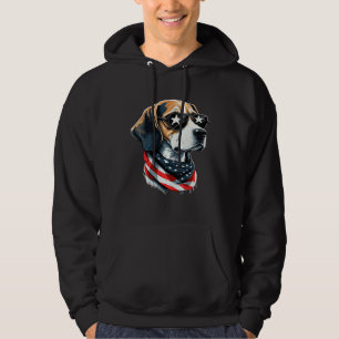Sudadera Cachorro patriota que lleva la bandera de EE. UU. 