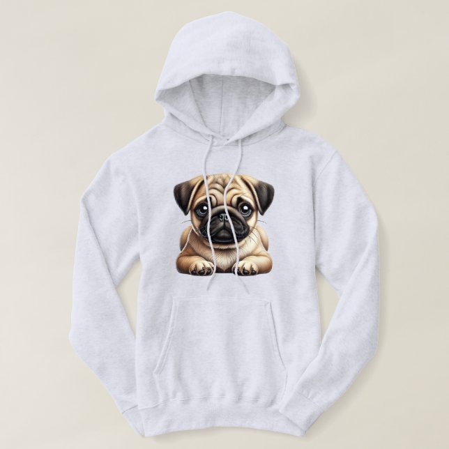 Sudadera Cachorro Pug (Diseño del anverso)