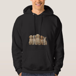 Sudadera Cachorros adorables de Golden Retriever y gatito