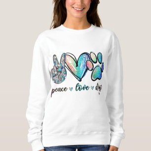 Sudadera Cachorros de amor por la paz Graciosos Perros de P