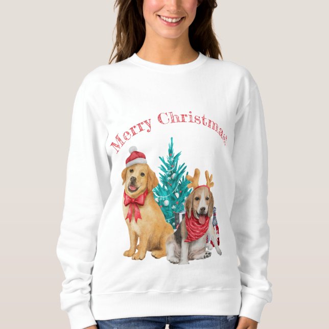 Sudadera Cachorros Navidades (Anverso)