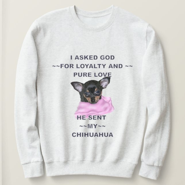Sudadera Cachorros negros y tan chihuahua (Anverso del diseño)