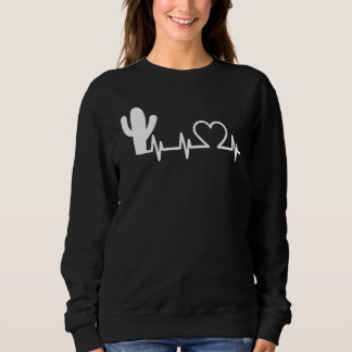 Sudadera Cacti Heartbeat Saguaro Cactus Heart Beat Pride