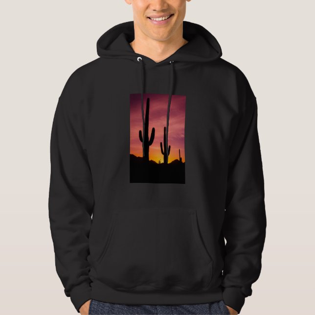 Sudadera Cactus de Saguaro al amanecer, Arizona (Anverso)