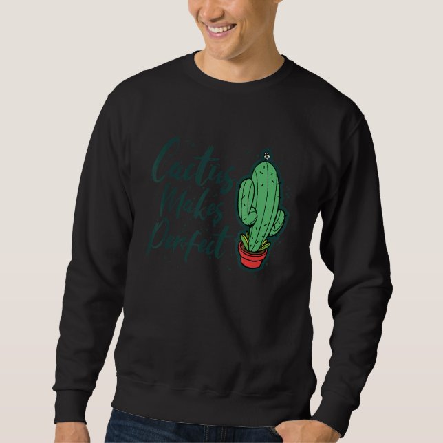 Sudadera Cactus Hace Perfecto Atardecer De Planta Cuidada 5 (Anverso)