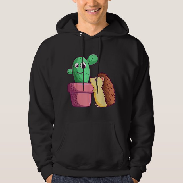 Sudadera Cactus Hedgehog Love Gardener Cacti Garden Succule (Anverso)