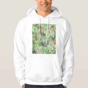 Sudadera Cactus pintado a mano: verde desierto