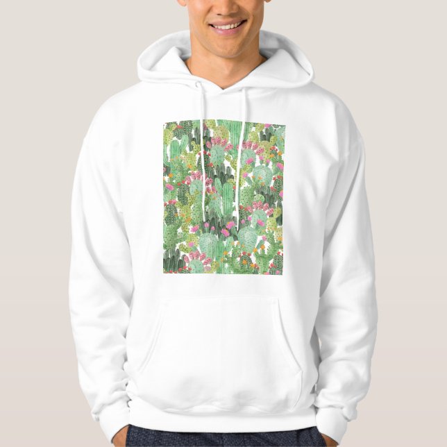 Sudadera Cactus pintado a mano: verde desierto (Anverso)