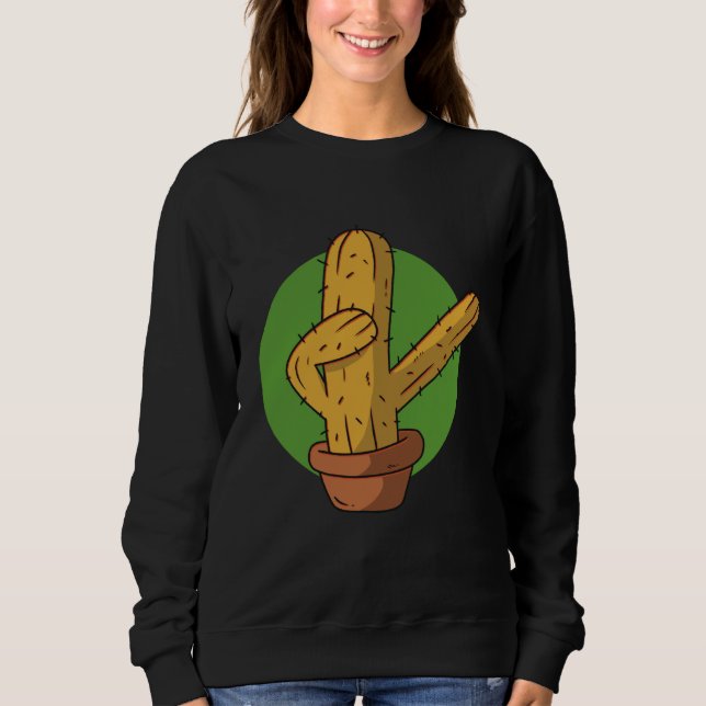 Sudadera cactus plant dab dabbing (Anverso)