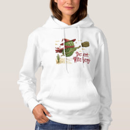 Sudadera Cactus Sorcière en Désert, Illustration Humour