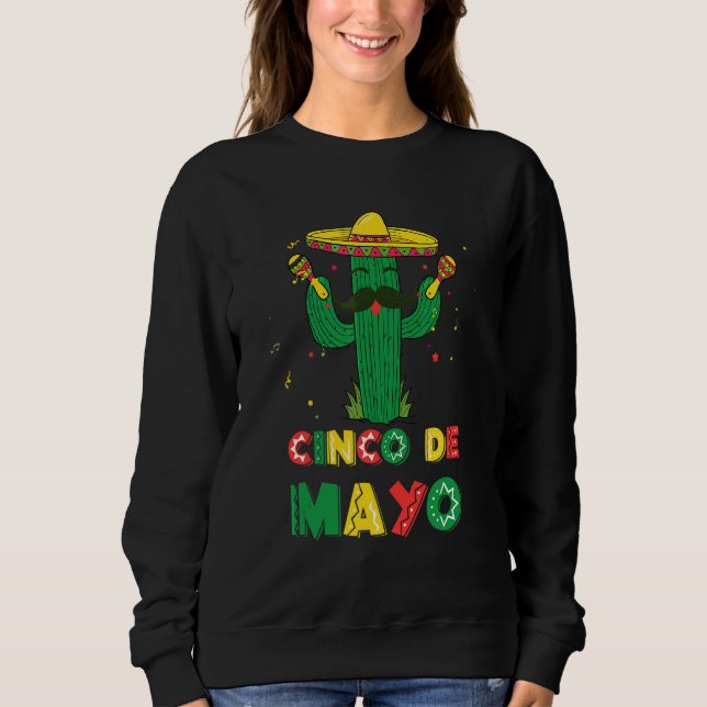 Sudadera Cactus Succulum Cinco De Mayo Taco Fiesta Mexicana (Anverso)