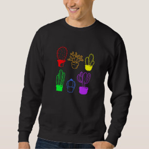 Sudadera Cactus Suculento Orgullo Planta Arcoiris Sutil Lgb