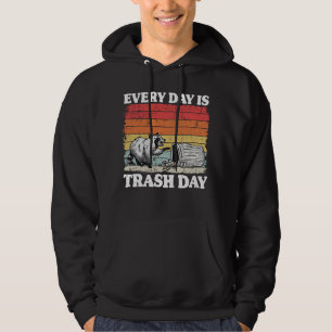 Sudadera Cada Día Es Día de Basura Mapache Divertido 6