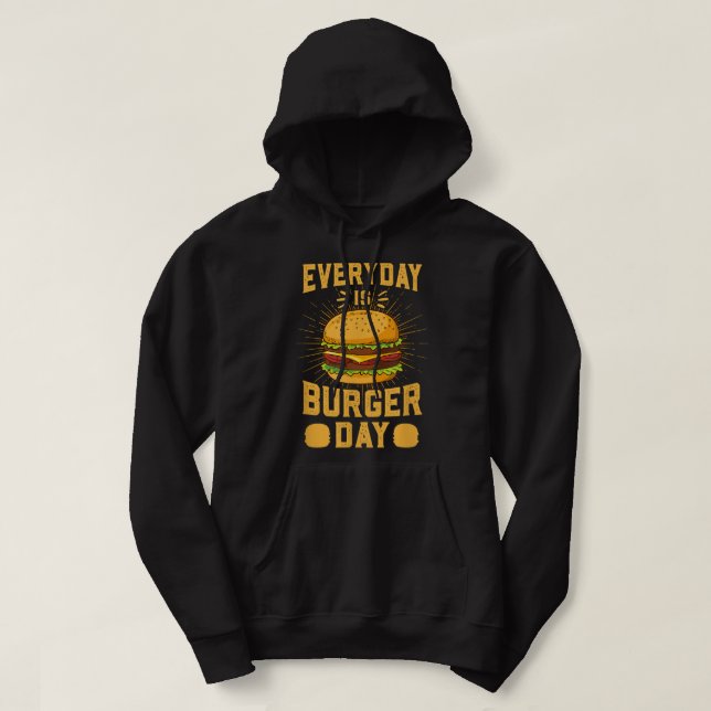 Sudadera Cada día es el Día de la hamburguesa BBQ Hamburgue (Diseño del anverso)