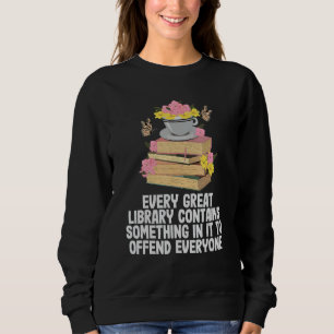 Sudadera Cada Gran Biblioteca Contiene Algo Divertido