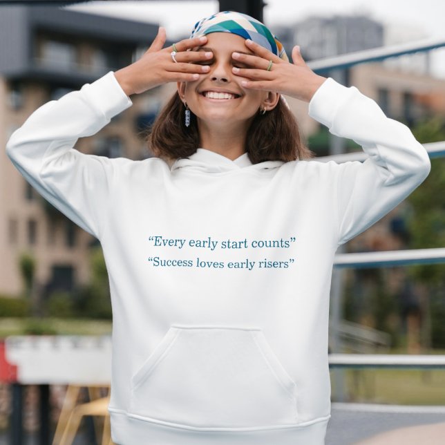 Sudadera Cada Inicio Temprano Cuenta Tipografía Mínima (Subido por el creador)