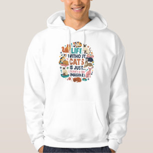 Sudadera Cada latido Un gato adorable amante de la vida sin