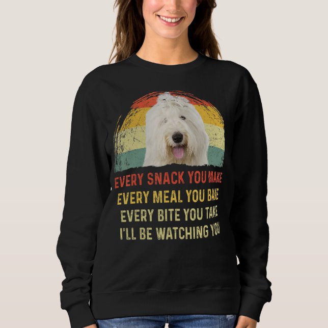 Sudadera Cada refrigerio que haces a la vieja perrera ingle (Anverso)