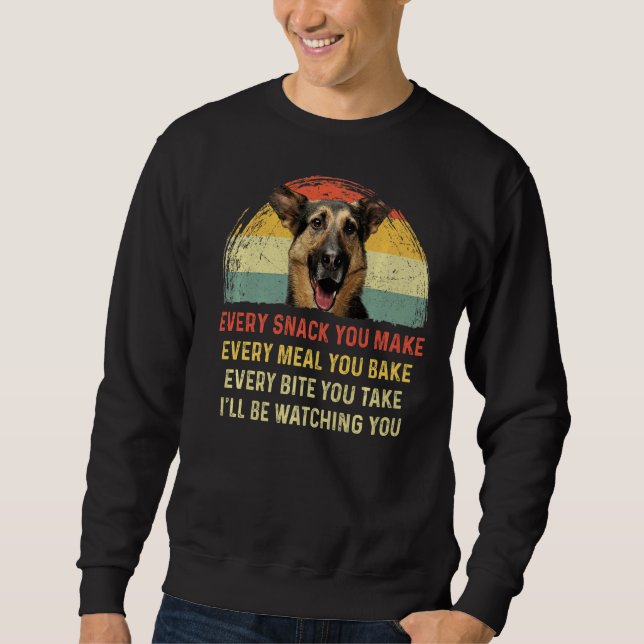 Sudadera Cada refrigerio que haces al perro pastor alemán (Anverso)