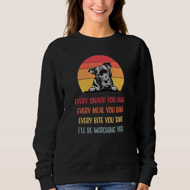 Sudadera Cada refrigerio que haces Bulldog Pitbull Mamá 3 (Anverso)