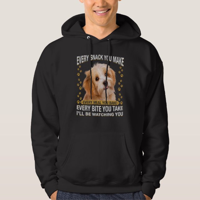 Sudadera Cada refrigerio que haces papá de mamá de perro de (Anverso)