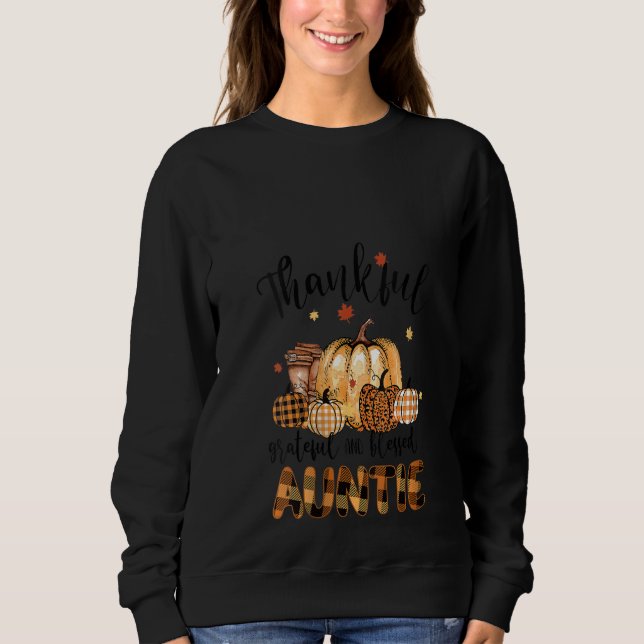 Sudadera Cae mujer otoño gracias a la tía Pumpkin gracias g (Anverso)