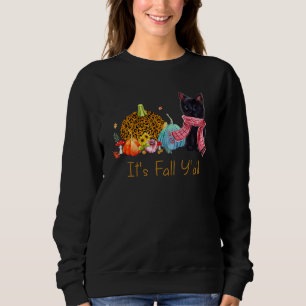 Sudadera Cae un gato lindo calabaza de caramelo gracias