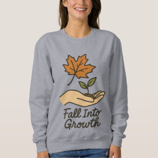 Sudadera Caer en el crecimiento - Diseño de hojas y plántul