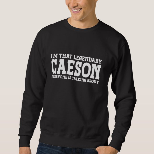 Sudadera Caeson Nombre Personal Nombre Nombre Nombre Funny  (Anverso)
