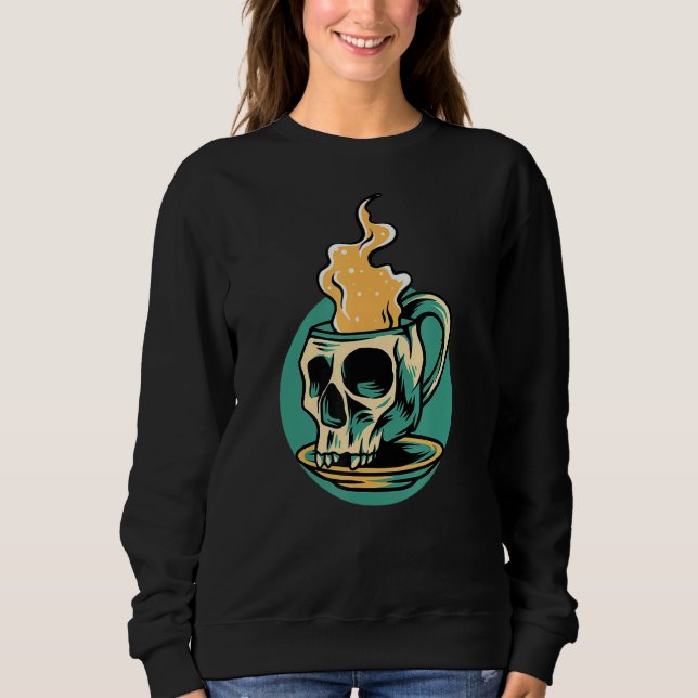 Sudadera Café caliente Skeleton Café para beber (Anverso)